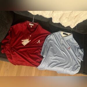 Alabama Crimson Tide Polo Shirts - Red and Light Blue